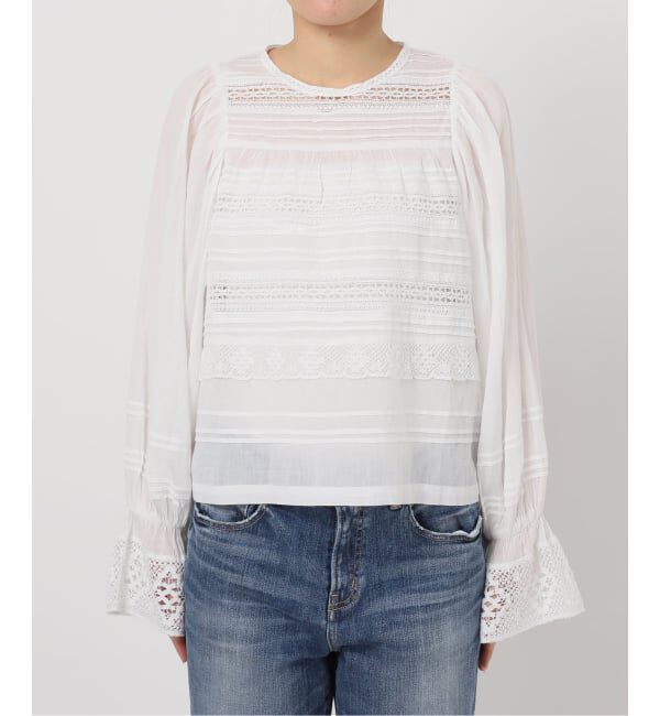 Spick and Span「《予約》ne Quittez pas / ヌキテパ 別注Pintuck & Lace Blouse*」|シャツ・ブラウス|