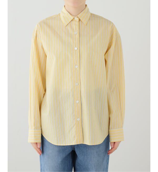 FRAMeWORK「綿麻ストライプレギュラーシャツ」|シャツ・ブラウス|