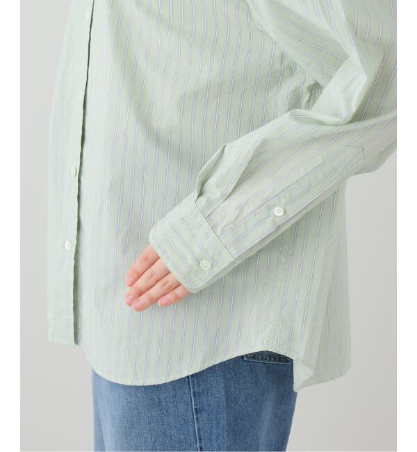 FRAMeWORK「綿麻ストライプレギュラーシャツ」|シャツ・ブラウス|