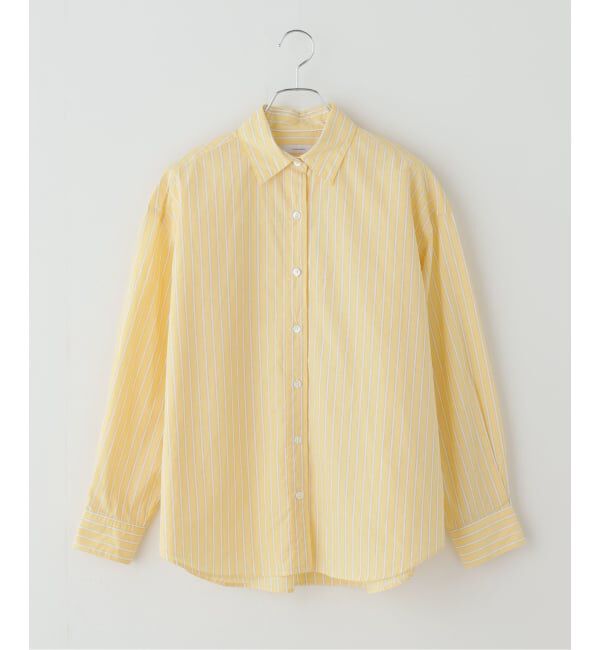 FRAMeWORK「綿麻ストライプレギュラーシャツ」|シャツ・ブラウス|イエロー