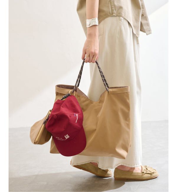  「《予約》LETALON nylon big tote」|トートバッグ|ベージュ