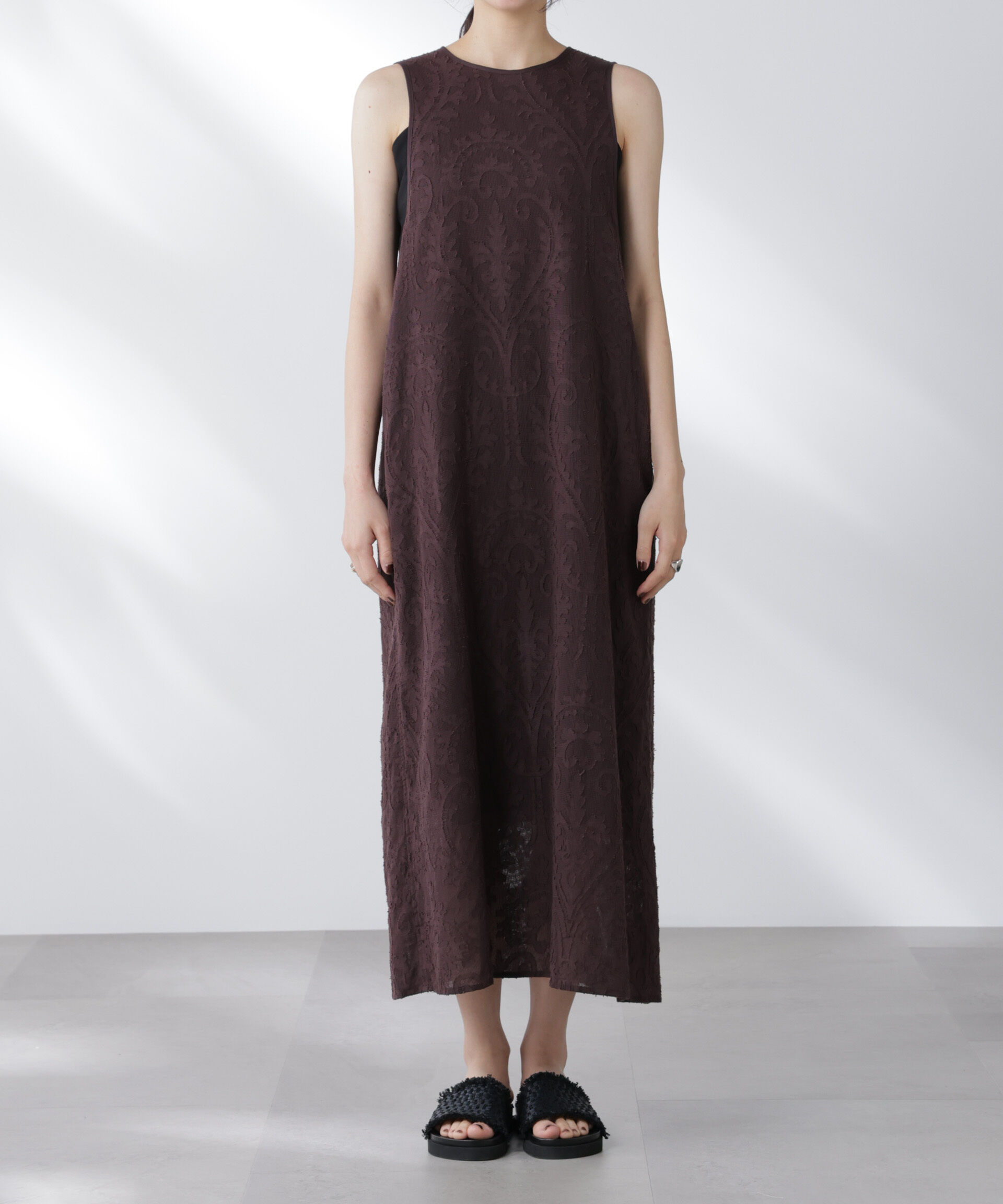 nano･universe「made in india カットワークジャカードワンピース(セットアップ可)」|ワンピース|