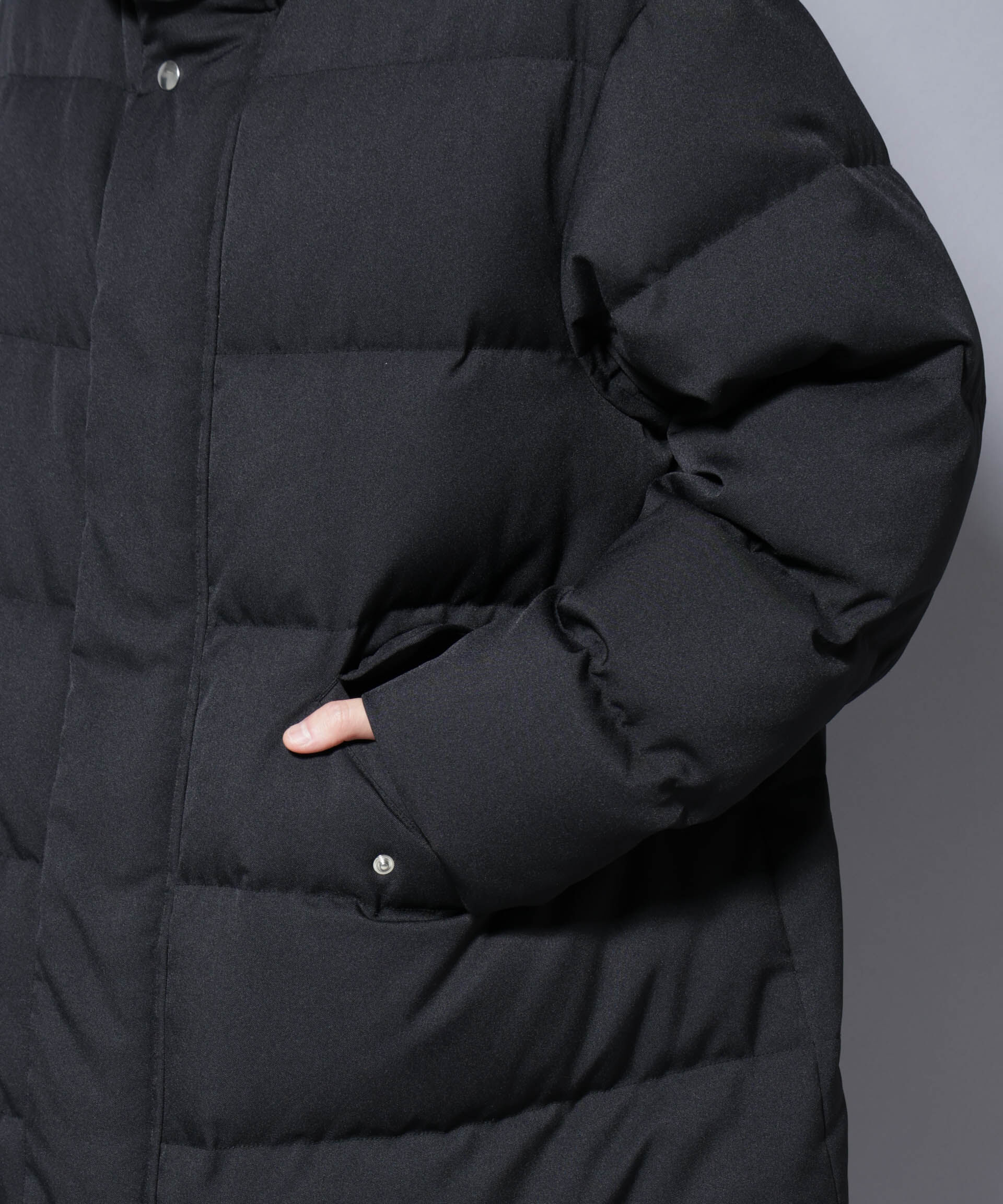 nano･universe「「西川ダウン(R)」フェイクファーカラーサージロングダウン」|ダウン|