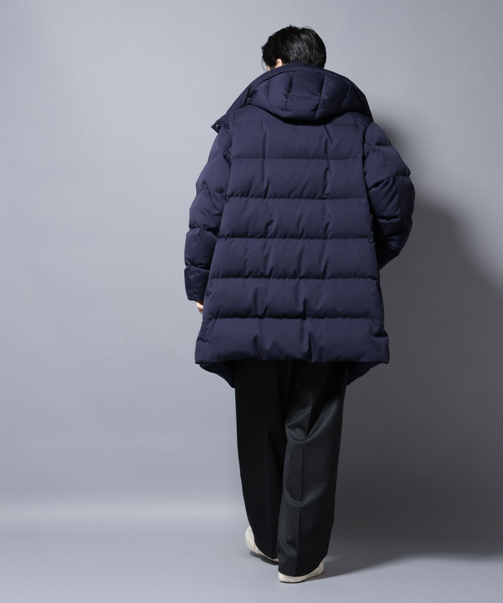 nano･universe「「西川ダウン(R)」フェイクファーカラーサージロングダウン」|ダウン|