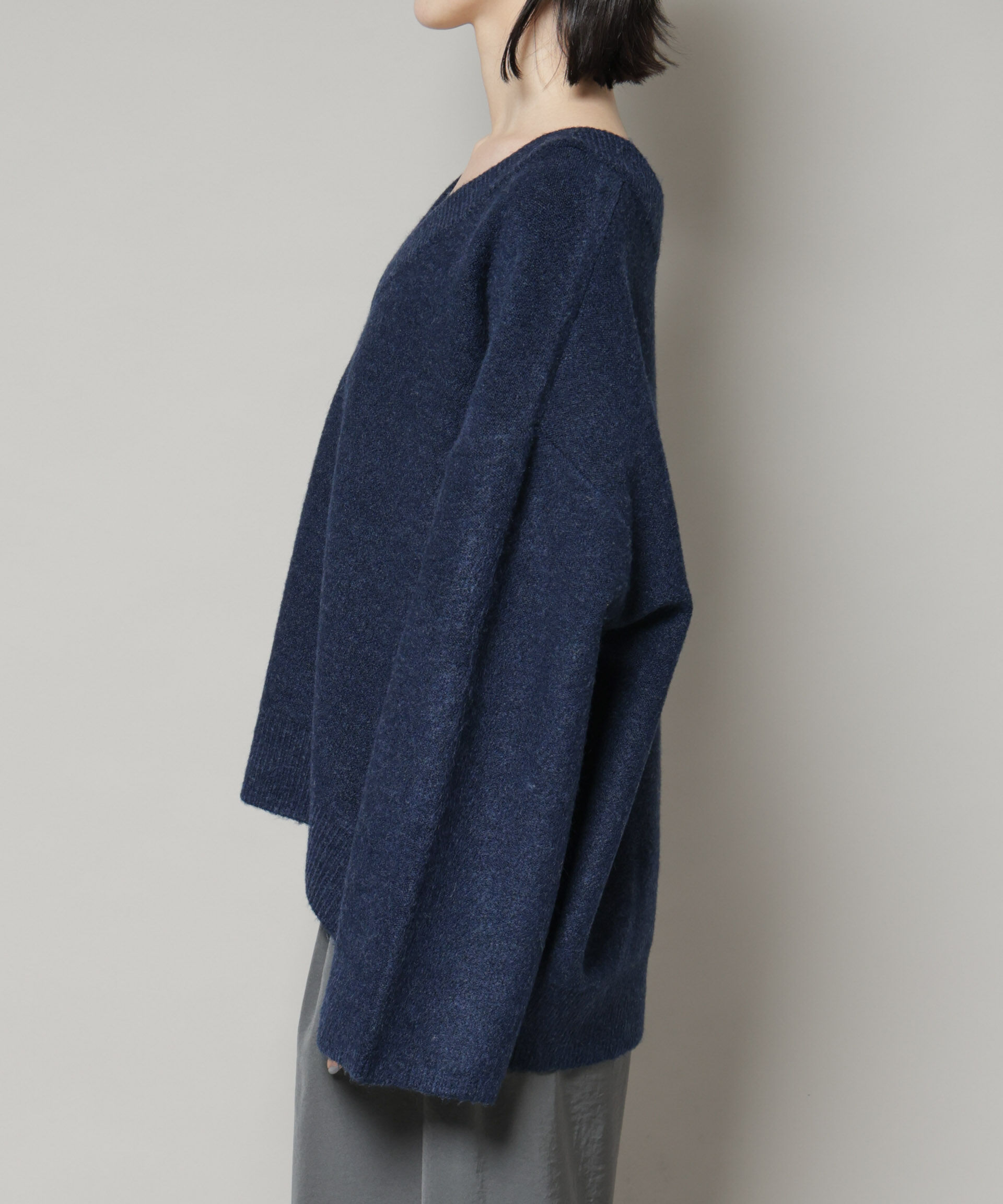 nano･universe「Vネックワイドシルエット圧縮ニット」|ニット・セーター|