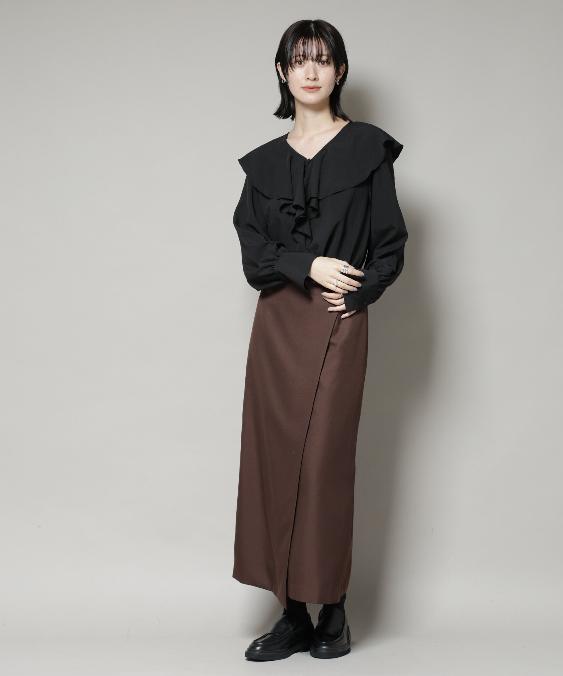 nano･universe「ラップ風スカート」|スカート|