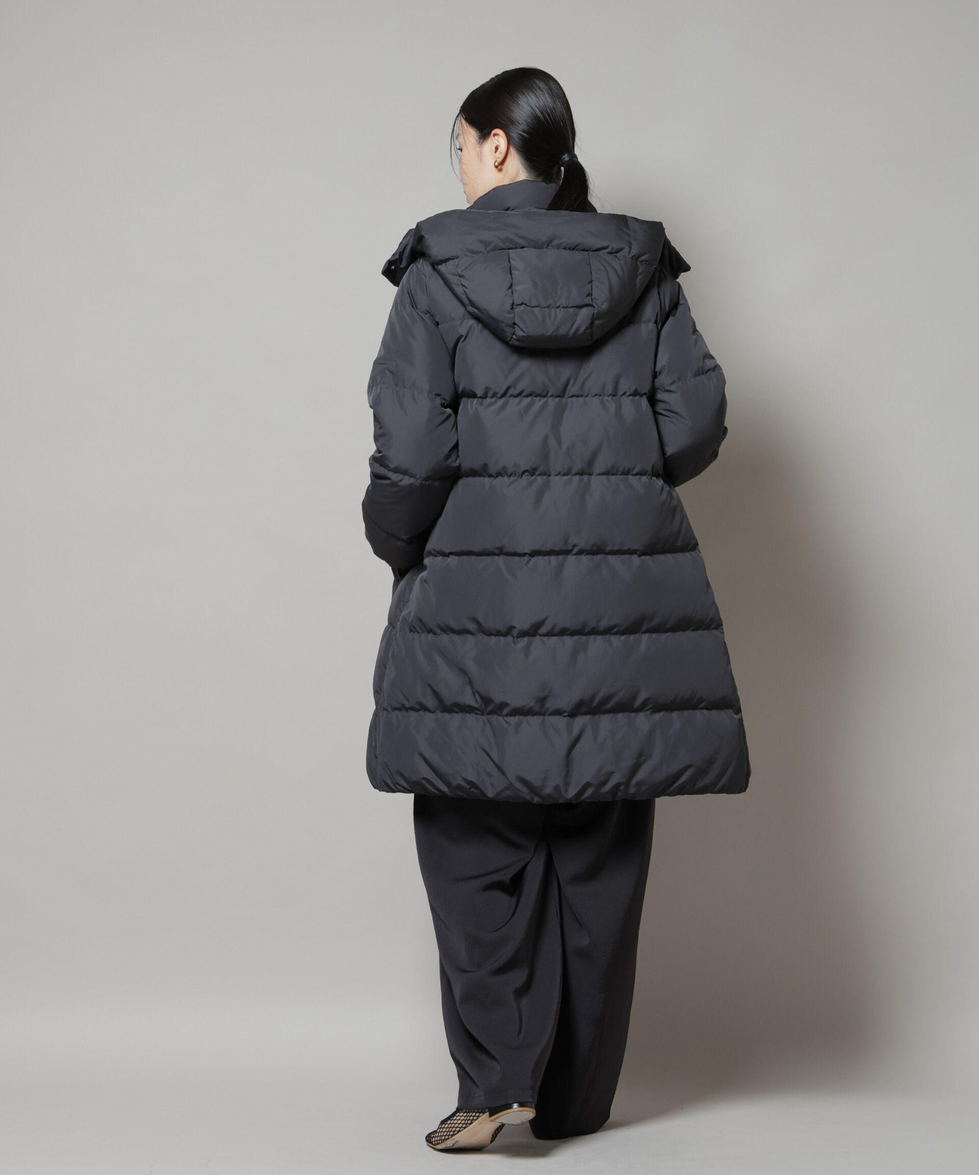 nano･universe「撥水加工 フードロングダウンコート」|ダウン|