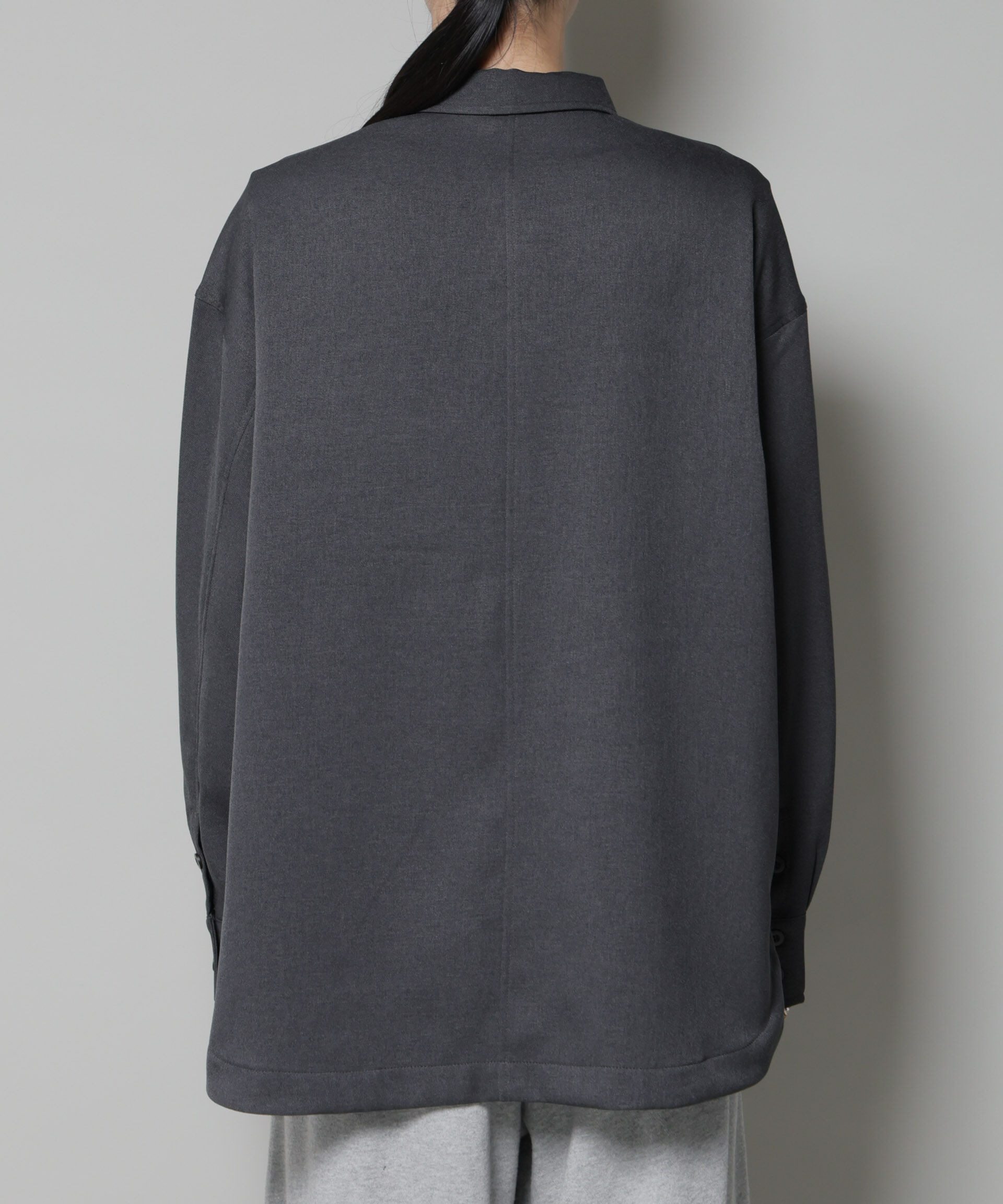 nano･universe「ウールライクポリエステルワイドシルエットシャツ(セットアップ可)」|シャツ・ブラウス|