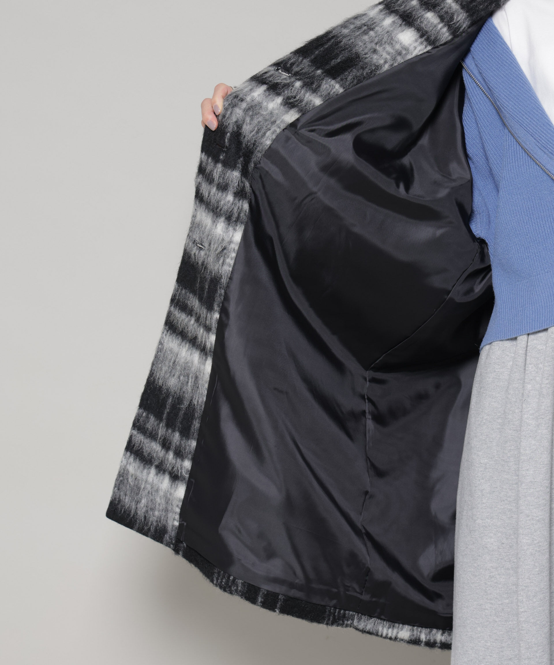 nano･universe「シャギーチェックコート」|その他|