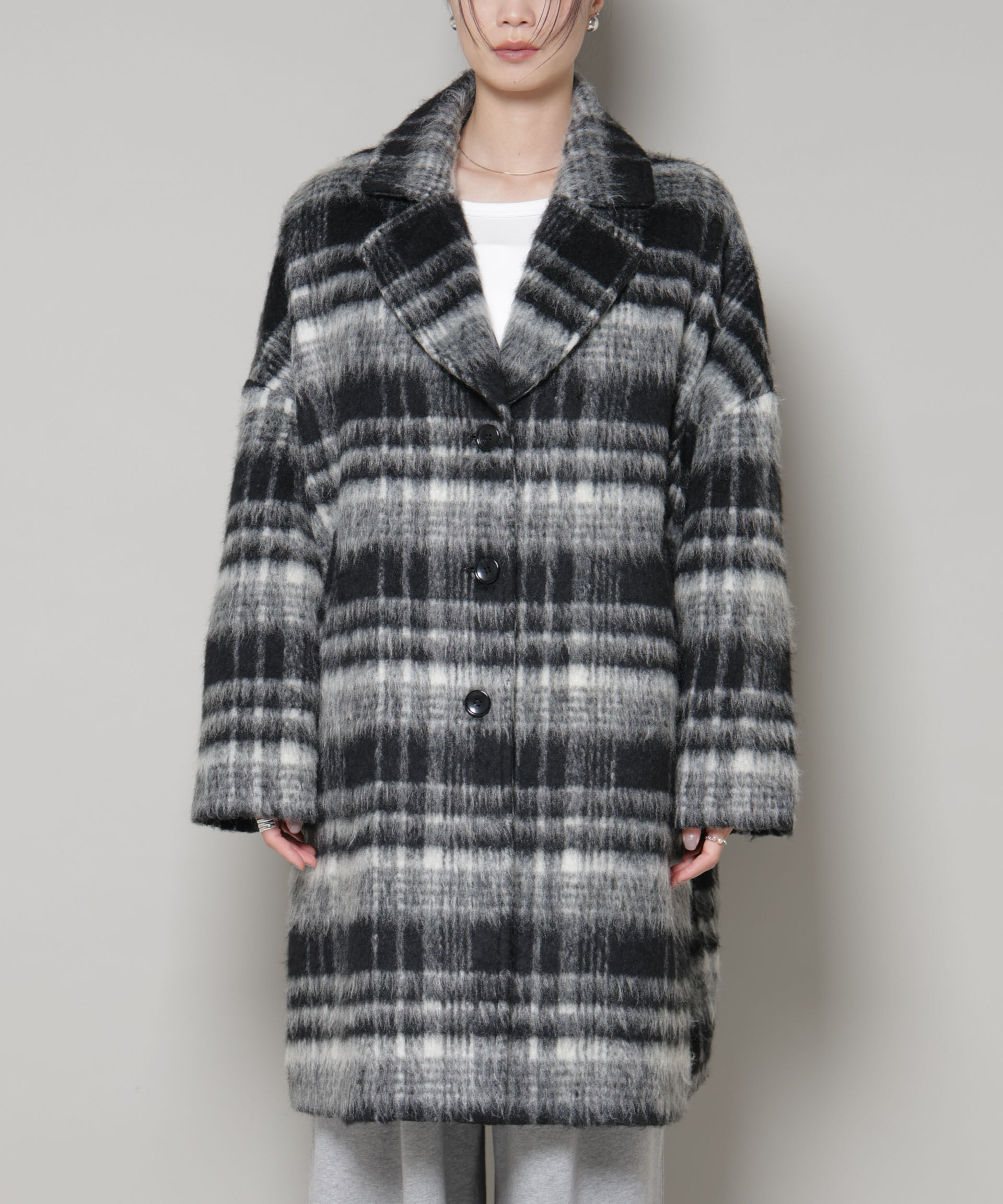nano･universe「シャギーチェックコート」|その他|