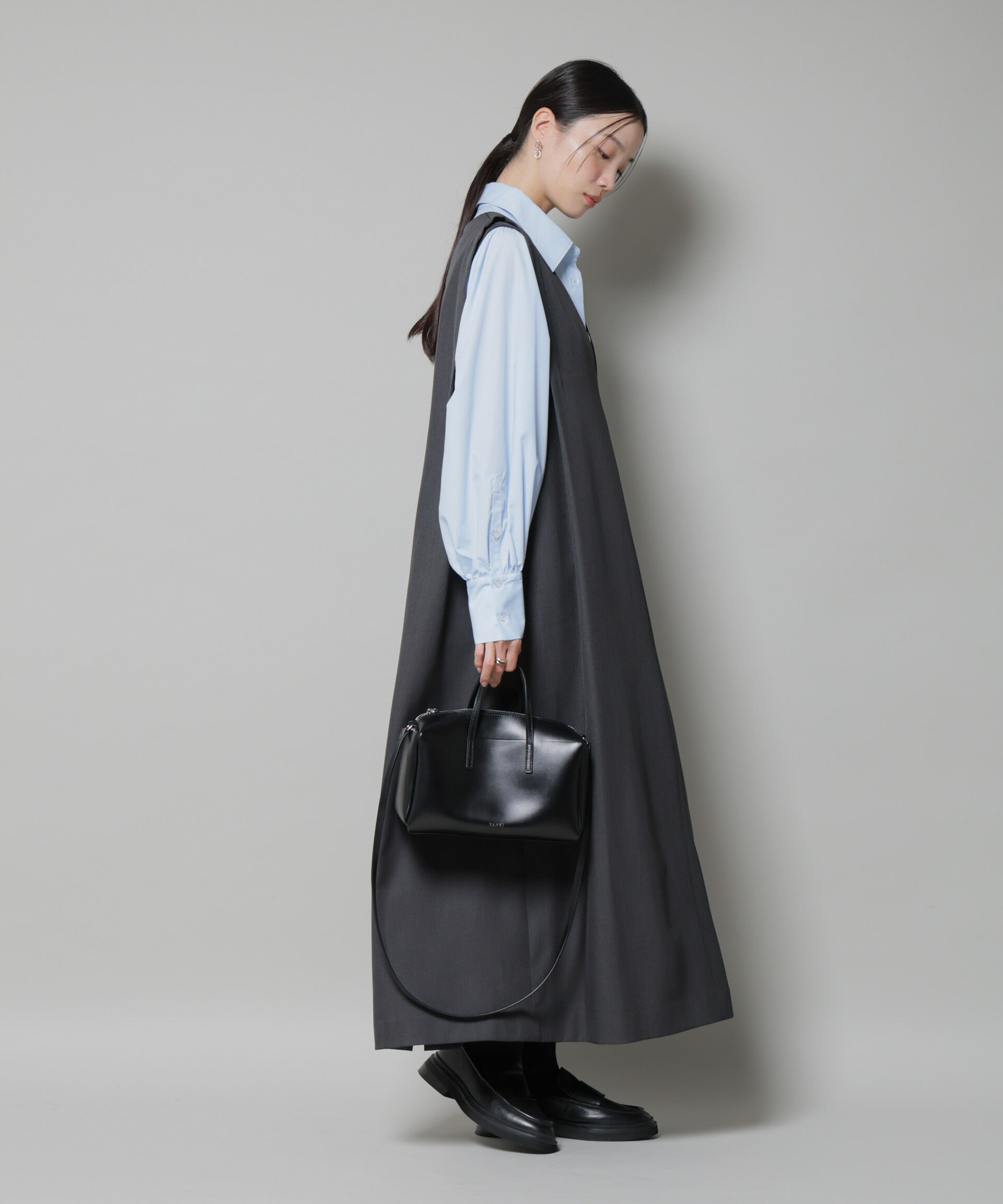 nano･universe「ショルダータックVネックワンピース」|ワンピース|