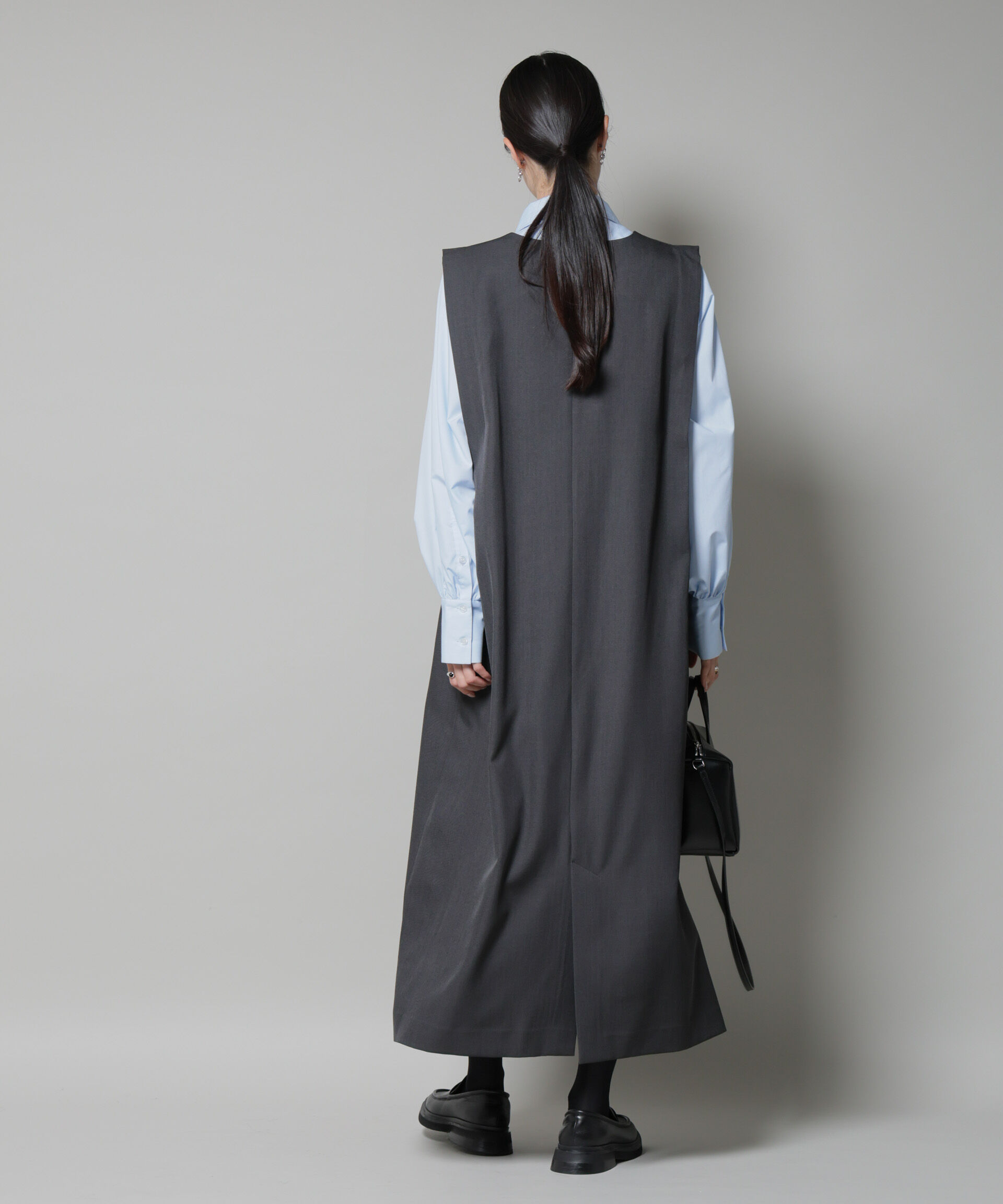 nano･universe「ショルダータックVネックワンピース」|ワンピース|