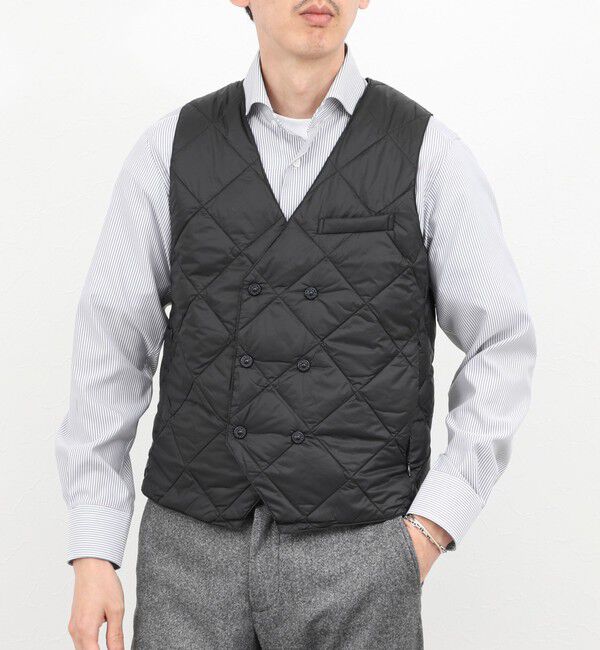 NOLLEY'S goodman「【TAION/タイオン】W-BREASTED SNAP BUTTON DOWN GILET 25AW」|ダウンベスト・ベスト|ブラック