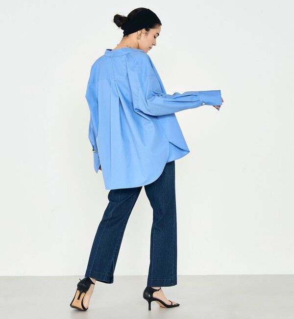 Rie Miller「【RM denim】スリットクロップドセンタープレスデニム」|デニム|