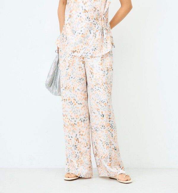 NOLLEY'S sophi「ウォッシャブルブラープリントイージーパンツ」|その他|ホワイト系2