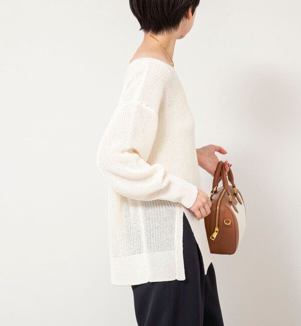 NOLLEY'S sophi「《手洗い可能》片畦前スリットプルオーバー」|ニット・セーター|