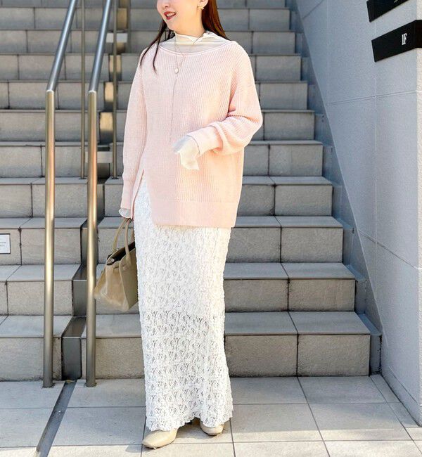 NOLLEY'S sophi「《手洗い可能》片畦前スリットプルオーバー」|ニット・セーター|