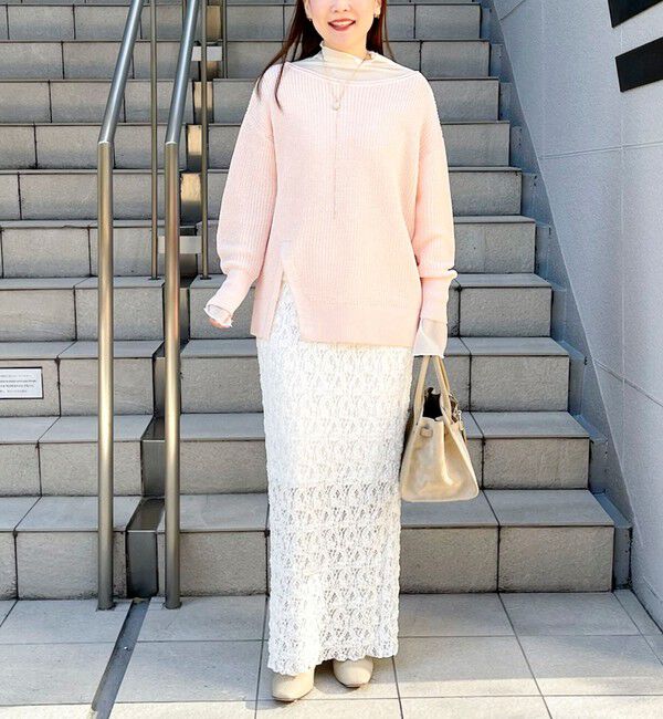 NOLLEY'S sophi「《手洗い可能》片畦前スリットプルオーバー」|ニット・セーター|