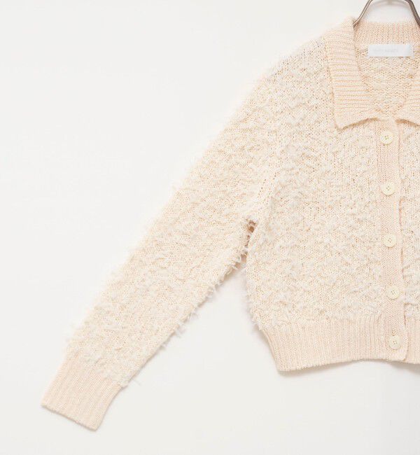 NOLLEY'S sophi「《手洗い可能》ファンシーヤーンポロ衿カーディガンジャケット」|カーディガン|