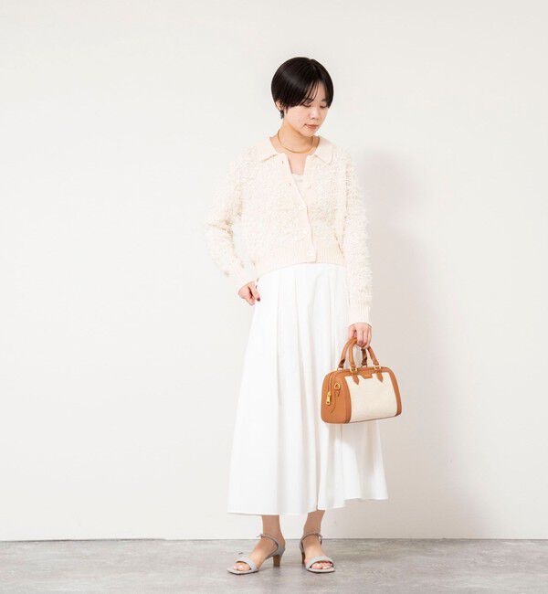 NOLLEY'S sophi「《手洗い可能》ファンシーヤーンポロ衿カーディガンジャケット」|カーディガン|