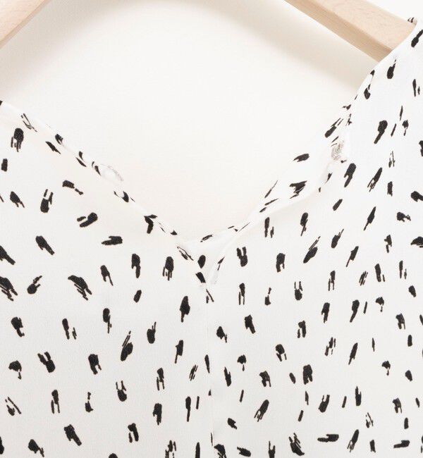 NOLLEY'S sophi「ウォッシャブルファンクショナルジョーゼットプリントタックフレアーブラウス」|シャツ・ブラウス|