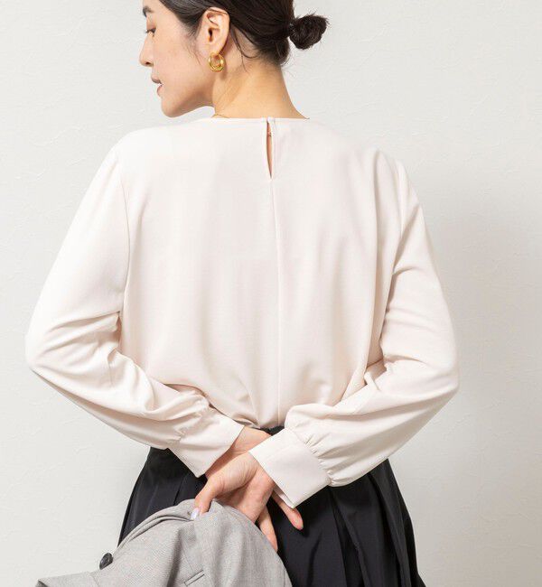 NOLLEY'S sophi「ウォッシャブルファンクショナルジョーゼットプリントタックフレアーブラウス」|シャツ・ブラウス|