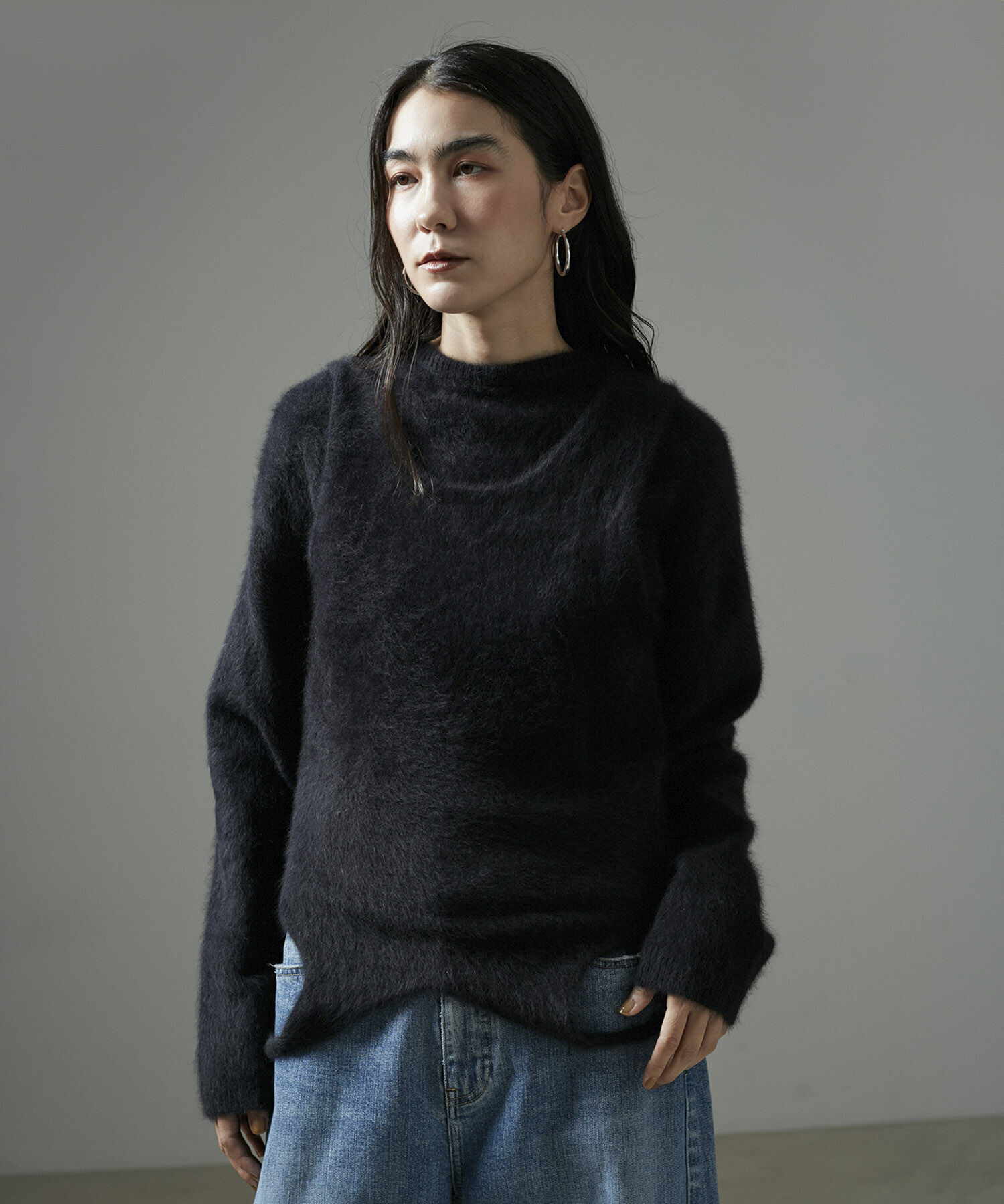 SALON adam et rope'「フォックスカシミヤ2WAYタンクトップ」|タンクトップ|ブラック(01)