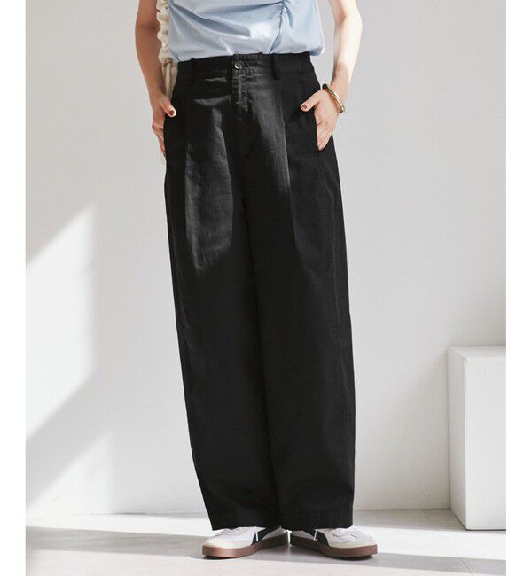 VIS「バレルシルエットコットンパンツ」|チノ|