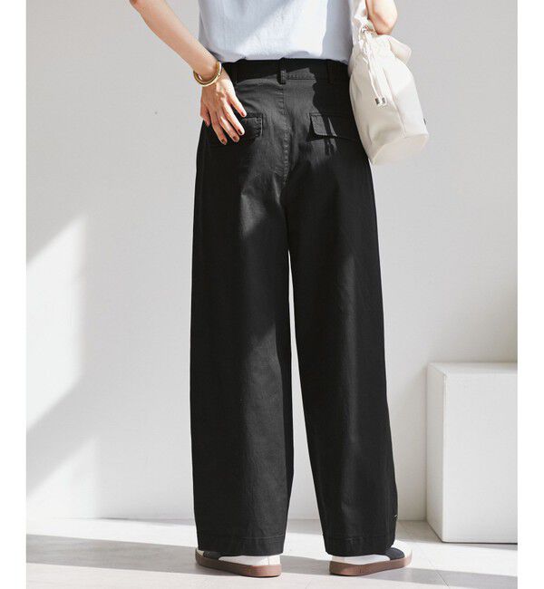 VIS「バレルシルエットコットンパンツ」|チノ|