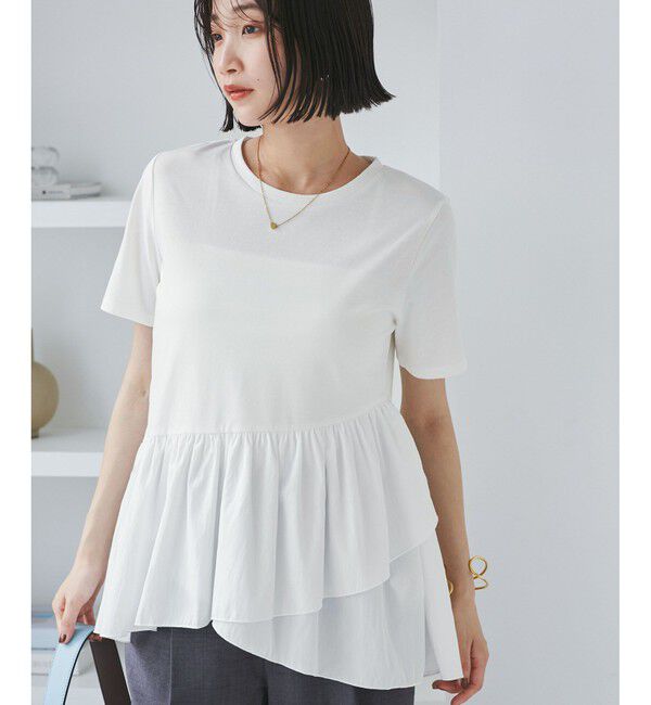 VIS「ペプラムドッキングプルオーバー」|Tシャツ・カットソー|