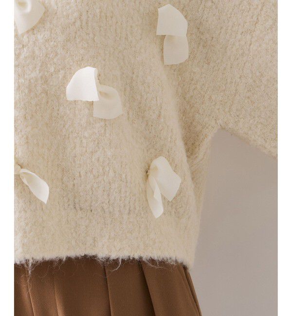 VIS「【WEB限定】ゆるっとボリュームリボンモチーフニット」|ニット・セーター|