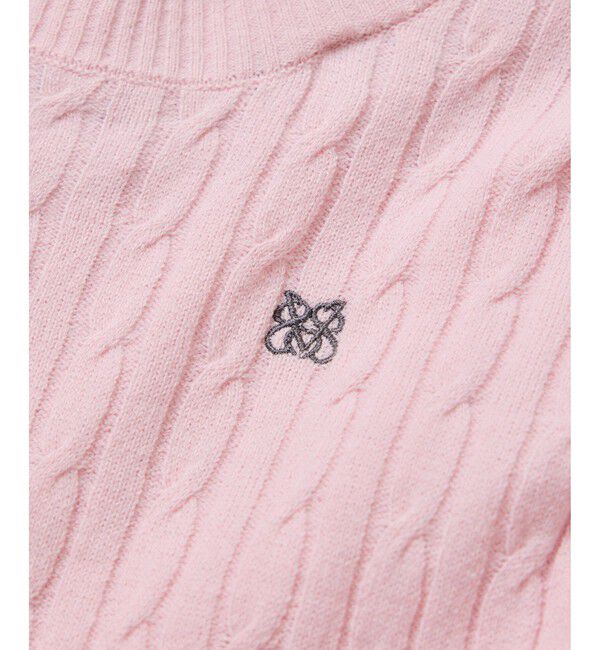 VIS「ハイゲージケーブシャツドッキングプルオーバー」|ニット・セーター|