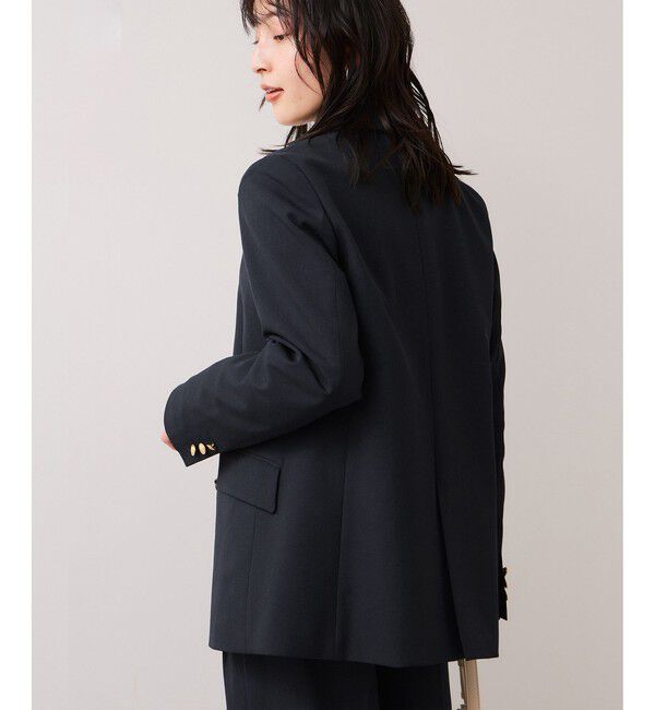 VIS「【美easy】コンフォート金ボタンジャケット/イージーケア・UVケア・セットアップ対応」|テーラードジャケット|