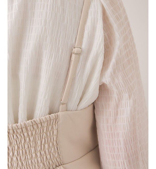 VIS「【WEB限定】美easyコンフォートツイルペプラム切替キャミワンピース/イージーケア・UVケア」|ワンピース|