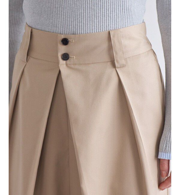 VIS「フロントタックデザインワイドパンツ」|チノ|