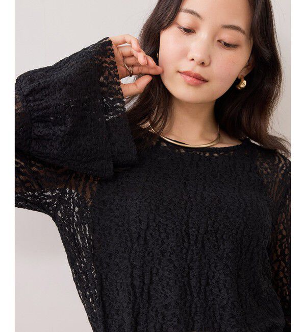 VIS「フレアスリーブレーストップス」|Tシャツ・カットソー|