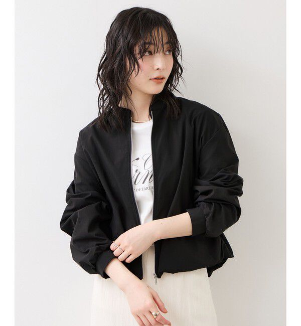 VIS「ボリュームバルーンブルゾン/UVケア・イージーケア」|ブルゾン・スタジャン|ブラック(01)