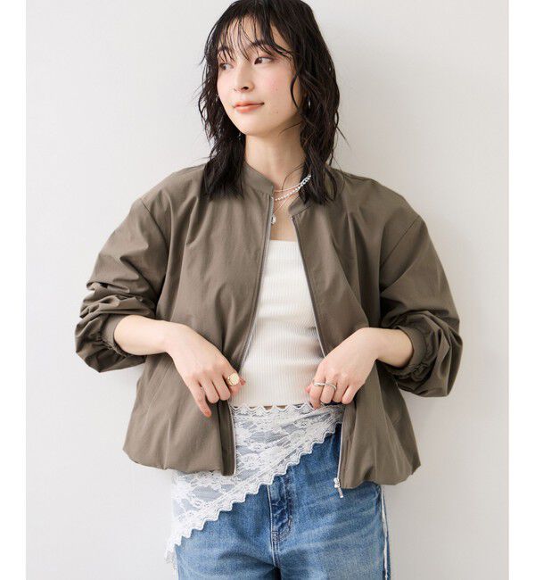 VIS「ボリュームバルーンブルゾン/UVケア・イージーケア」|ブルゾン・スタジャン|