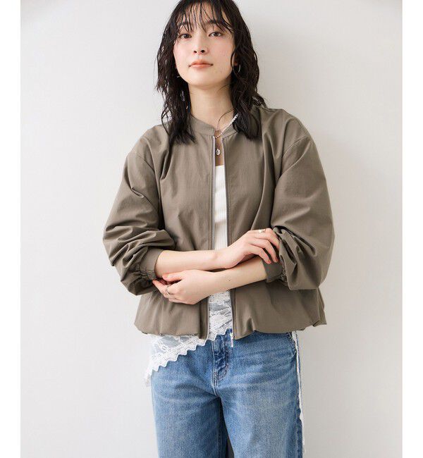 VIS「ボリュームバルーンブルゾン/UVケア・イージーケア」|ブルゾン・スタジャン|
