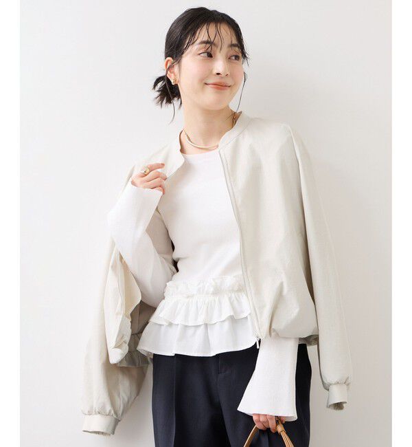 VIS「ボリュームバルーンブルゾン/UVケア・イージーケア」|ブルゾン・スタジャン|