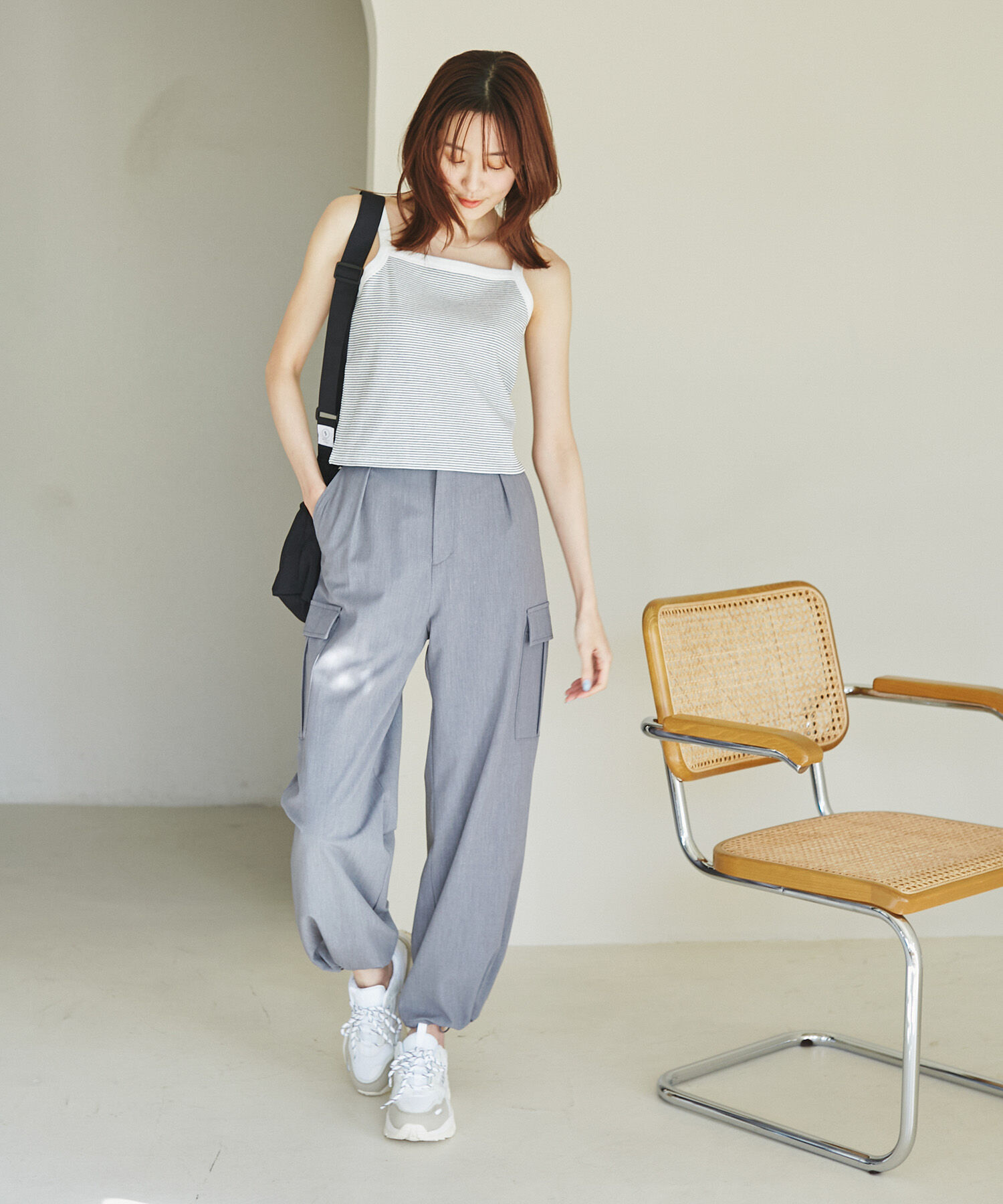 Rope&rsquo;Picnic「クロップドテレコタンクインナー」|タンクトップ|