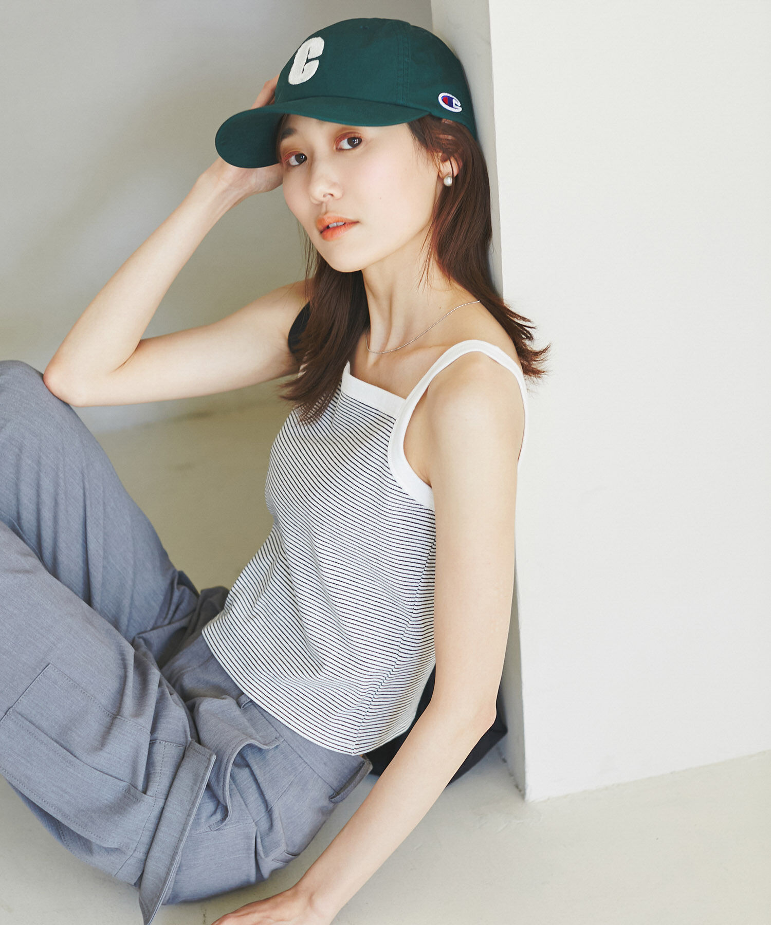 Rope&rsquo;Picnic「クロップドテレコタンクインナー」|タンクトップ|