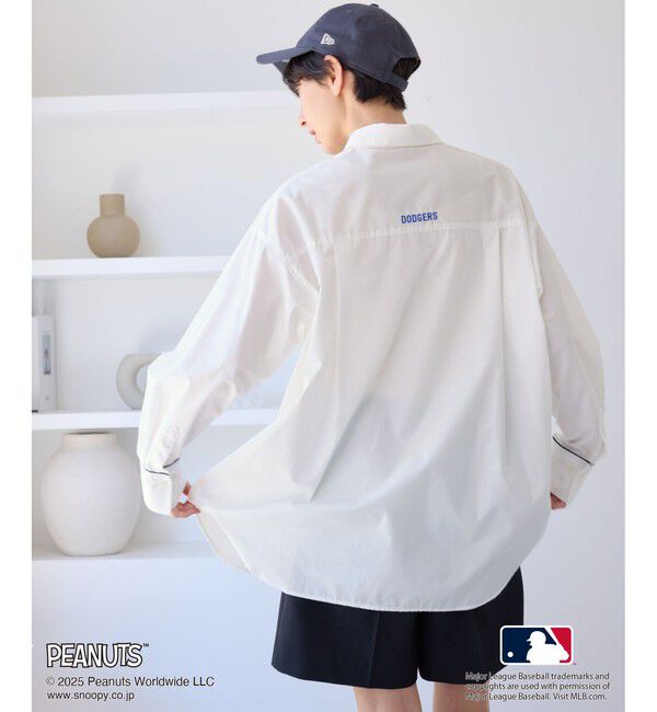 Rope&rsquo;Picnic「【PEANUTS&times;MLB COLLECTION by ROPE' PICNIC】オーバーサイズシャツ」|シャツ・ブラウス|