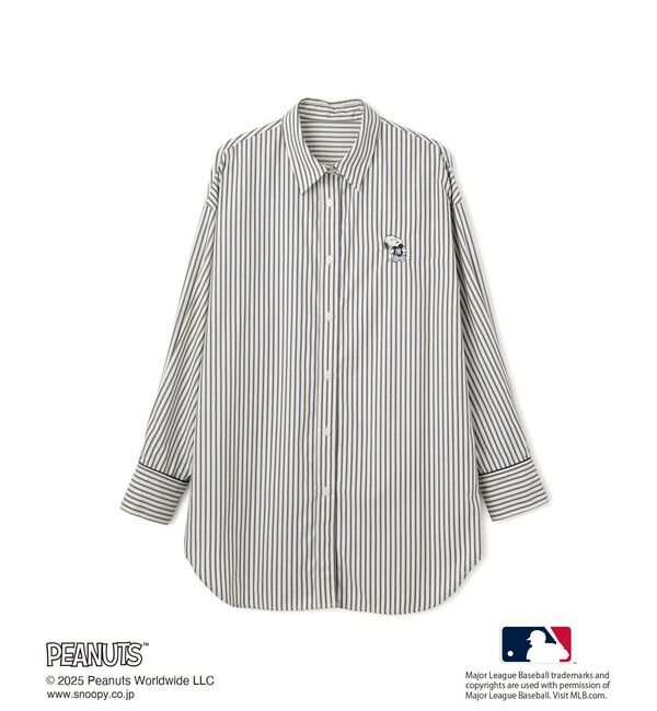 Rope&rsquo;Picnic「【PEANUTS&times;MLB COLLECTION by ROPE' PICNIC】オーバーサイズシャツ」|シャツ・ブラウス|
