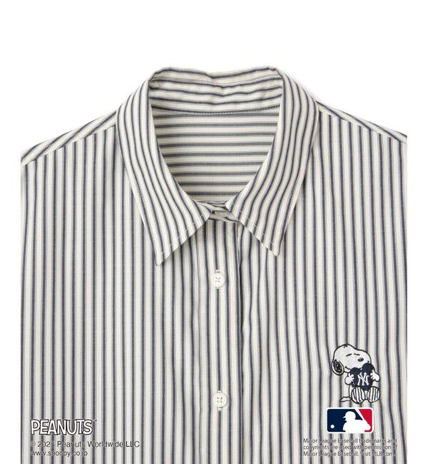 Rope&rsquo;Picnic「【PEANUTS&times;MLB COLLECTION by ROPE' PICNIC】オーバーサイズシャツ」|シャツ・ブラウス|