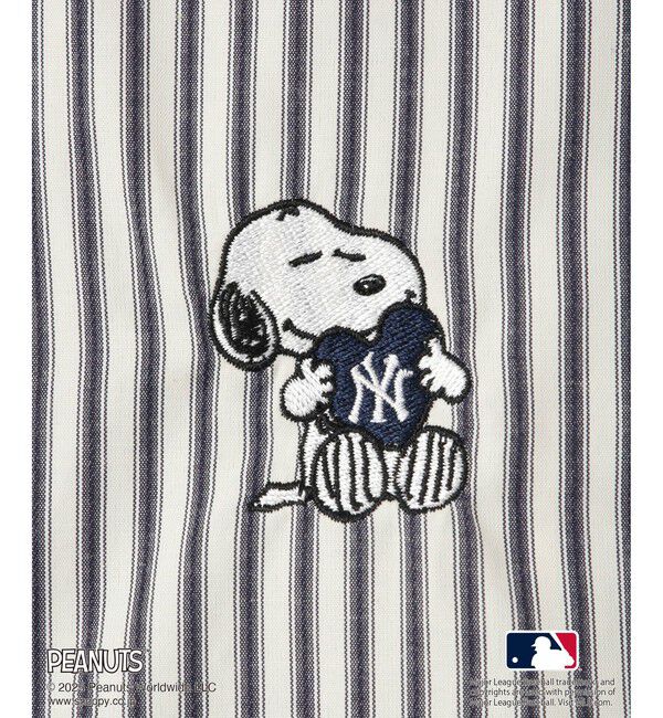 Rope&rsquo;Picnic「【PEANUTS&times;MLB COLLECTION by ROPE' PICNIC】オーバーサイズシャツ」|シャツ・ブラウス|