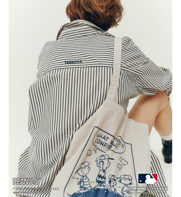 Rope&rsquo;Picnic「【PEANUTS&times;MLB COLLECTION by ROPE' PICNIC】オーバーサイズシャツ」|シャツ・ブラウス|