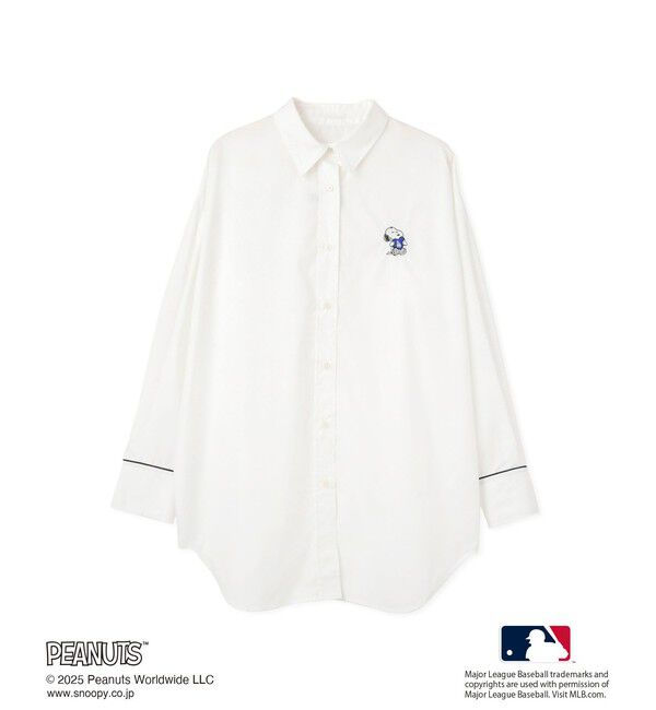 Rope&rsquo;Picnic「【PEANUTS&times;MLB COLLECTION by ROPE' PICNIC】オーバーサイズシャツ」|シャツ・ブラウス|