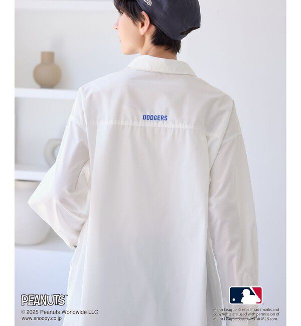 Rope&rsquo;Picnic「【PEANUTS&times;MLB COLLECTION by ROPE' PICNIC】オーバーサイズシャツ」|シャツ・ブラウス|