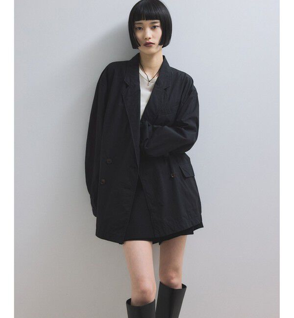 ADAM ET ROPE'「【WEB限定】ダブルブレストシャツジャケット」|テーラードジャケット|ブラック(01)